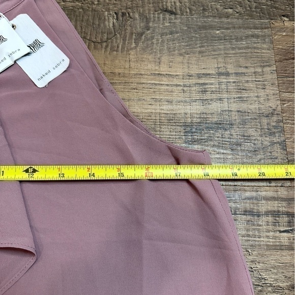 New! Naked Zebra Halter Ruffle Top Size Medium - Picture 6 of 7